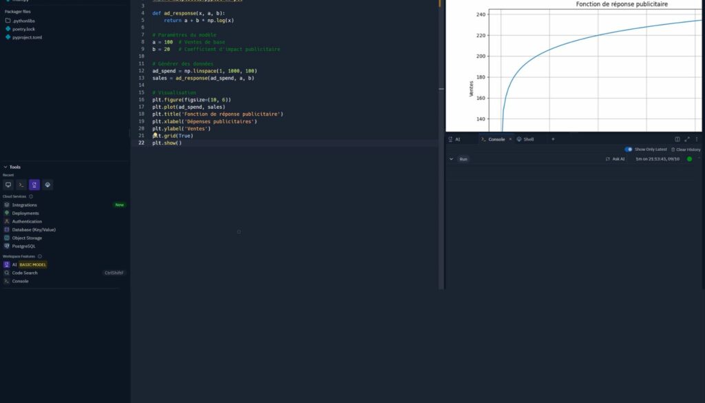 Response function developed with Python